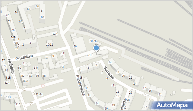 Wrocław, Sernicka, 2-12, mapa Wrocławia