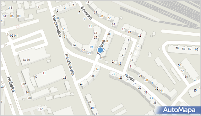 Wrocław, Sernicka, 32, mapa Wrocławia