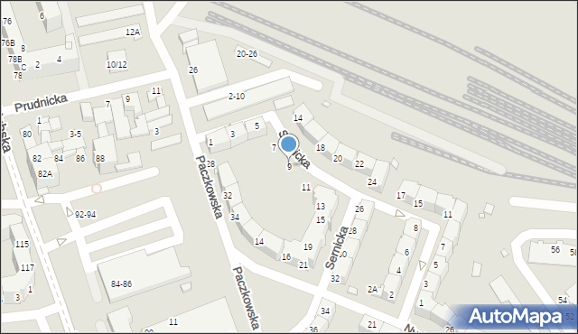Wrocław, Sernicka, 9, mapa Wrocławia