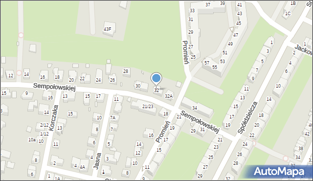 Wrocław, Sempołowskiej Stefanii, 32, mapa Wrocławia