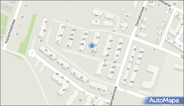 Wrocław, Semaforowa, 21A, mapa Wrocławia