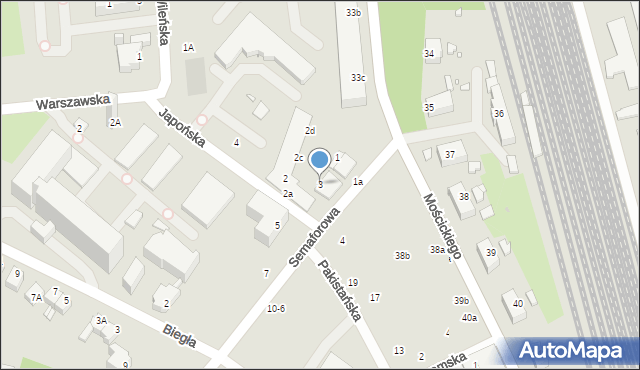 Wrocław, Semaforowa, 3, mapa Wrocławia