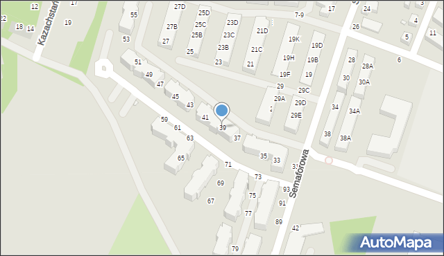 Wrocław, Semaforowa, 39, mapa Wrocławia