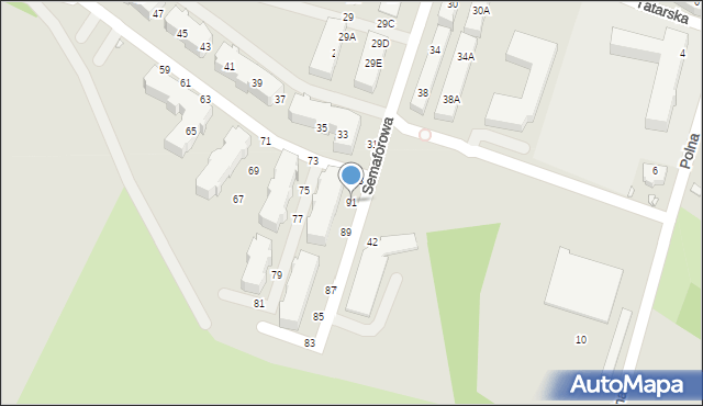 Wrocław, Semaforowa, 91, mapa Wrocławia