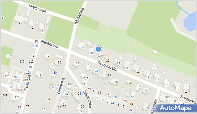 Wrocław, Serowarska, 27, mapa Wrocławia