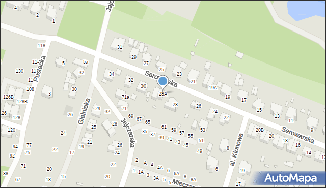 Wrocław, Serowarska, 28A, mapa Wrocławia