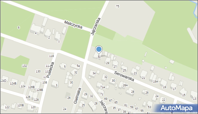 Wrocław, Serowarska, 31, mapa Wrocławia