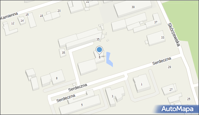 Wysogotowo, Serdeczna, 6, mapa Wysogotowo