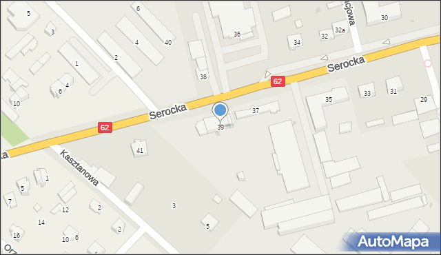 Wyszków, Serocka, 39, mapa Wyszków