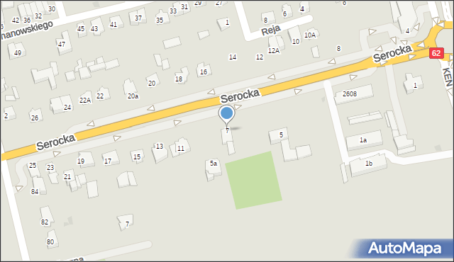 Wyszków, Serocka, 7, mapa Wyszków
