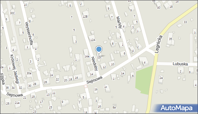 Zabrze, Sejmowa, 12c, mapa Zabrza