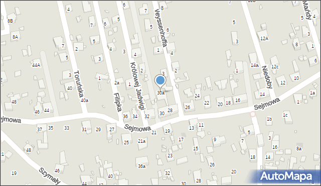 Zabrze, Sejmowa, 30a, mapa Zabrza