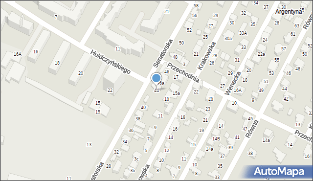 Zawiercie, Senatorska, 44, mapa Zawiercie