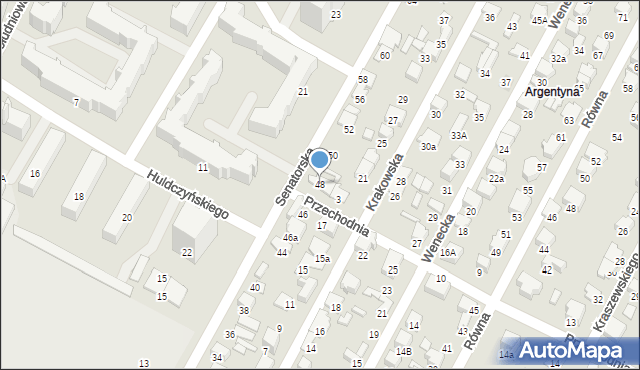 Zawiercie, Senatorska, 48, mapa Zawiercie