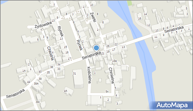 Zbąszyń, Senatorska, 25, mapa Zbąszyń
