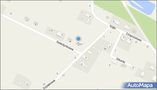 Zielonka, Seledynkowa, 2, mapa Zielonka
