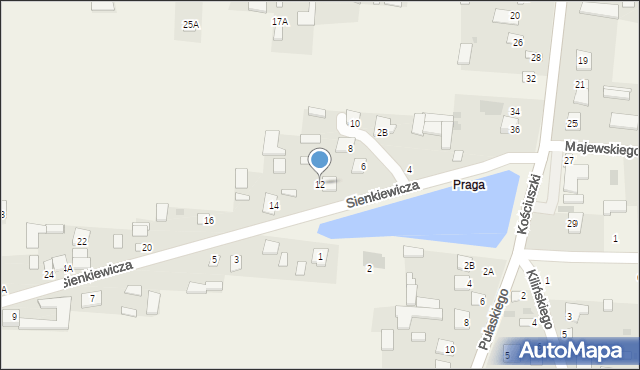 Adamów, Sienkiewicza Henryka, 12, mapa Adamów