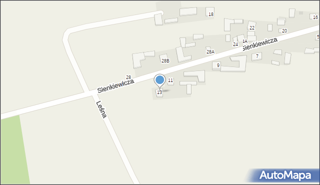 Adamów, Sienkiewicza Henryka, 13, mapa Adamów