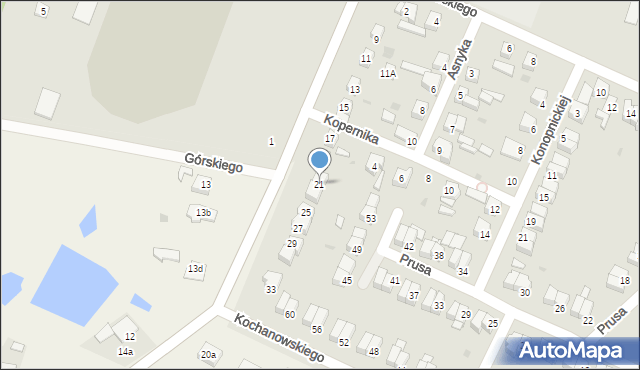 Aleksandrów Kujawski, Sikorskiego Władysława, gen., 21, mapa Aleksandrów Kujawski