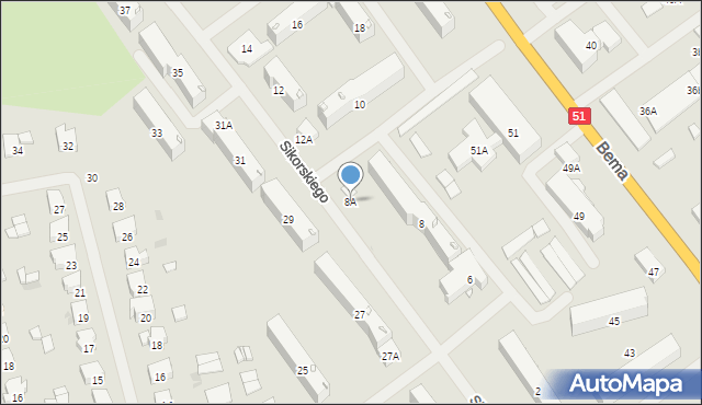 Bartoszyce, Sikorskiego Władysława, gen., 8A, mapa Bartoszyce