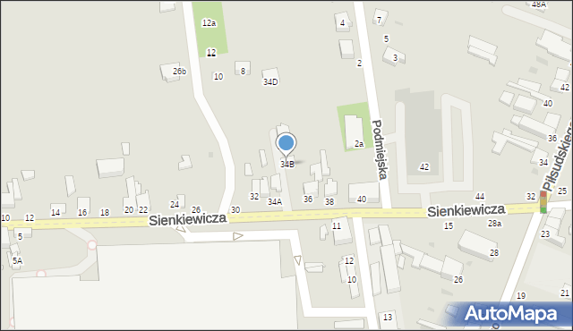 Bełchatów, Sienkiewicza Henryka, 34B, mapa Bełchatów