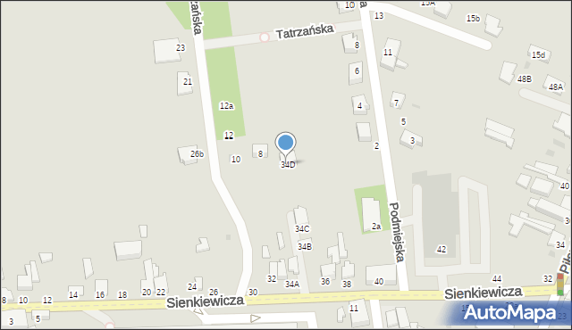 Bełchatów, Sienkiewicza Henryka, 34D, mapa Bełchatów