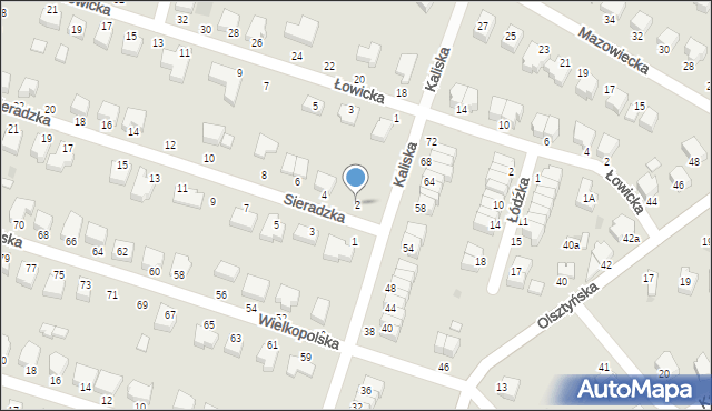 Bełchatów, Sieradzka, 2, mapa Bełchatów