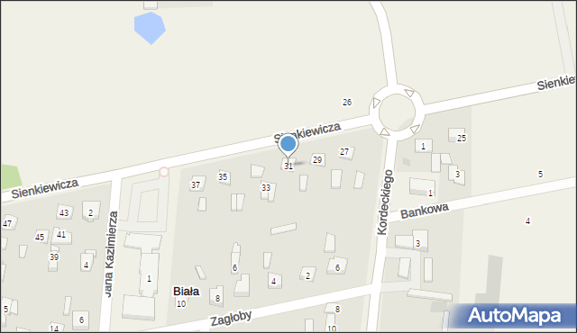 Biała, Sienkiewicza Henryka, 31, mapa Biała