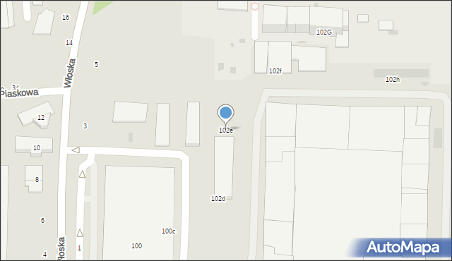 Biała Podlaska, Sidorska, 102e, mapa Białej Podlaskiej