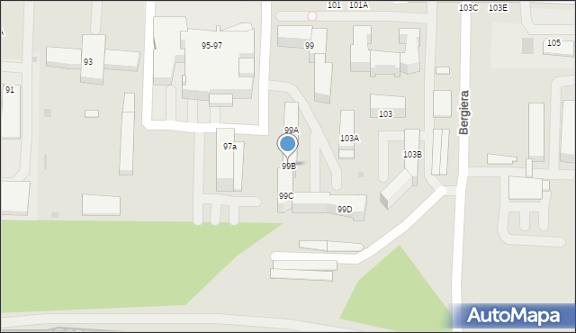 Biała Podlaska, Sidorska, 99B, mapa Białej Podlaskiej