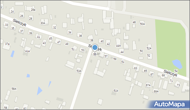 Biała Podlaska, Sielczyk, 55, mapa Białej Podlaskiej