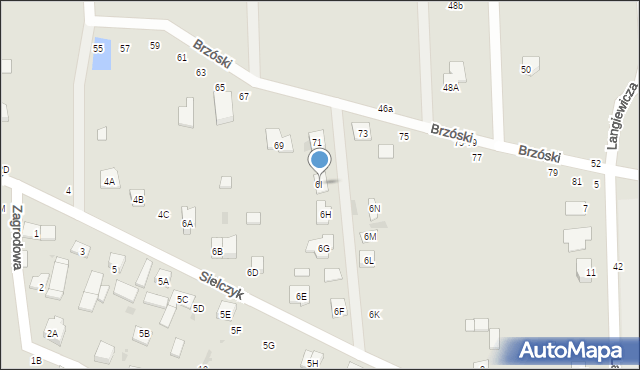 Biała Podlaska, Sielczyk, 6I, mapa Białej Podlaskiej
