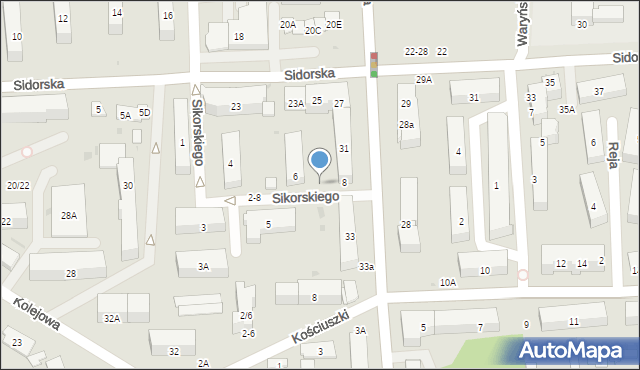 Biała Podlaska, Sikorskiego Władysława, gen., 7, mapa Białej Podlaskiej