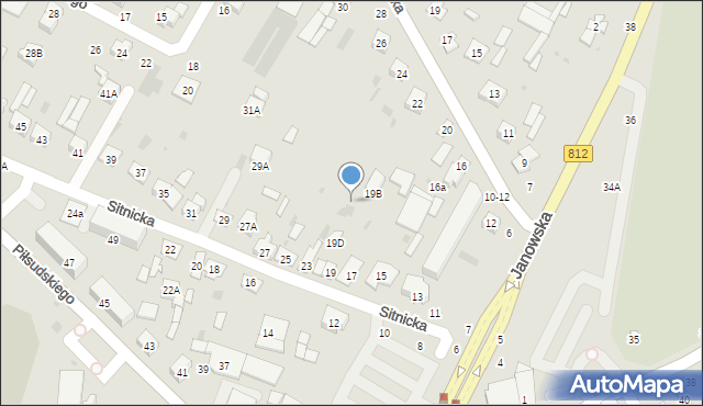 Biała Podlaska, Sitnicka, 19E, mapa Białej Podlaskiej