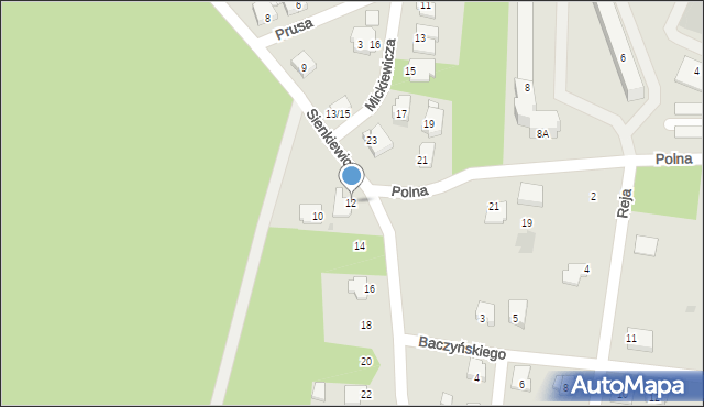 Białobrzegi, Sienkiewicza Henryka, 12, mapa Białobrzegi