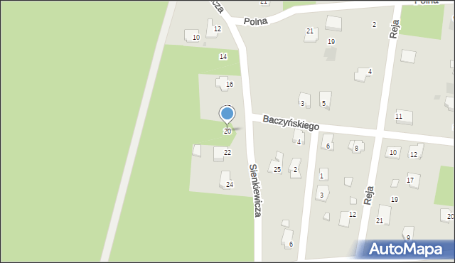 Białobrzegi, Sienkiewicza Henryka, 20, mapa Białobrzegi