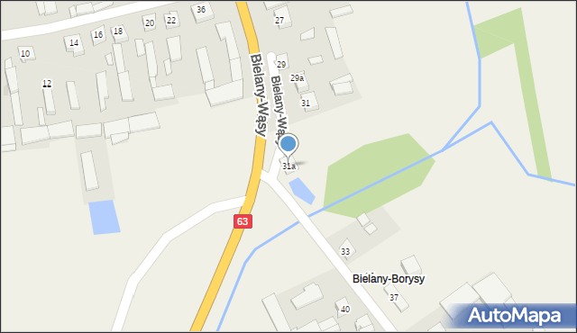 Bielany-Żyłaki, Siedlecka, 31a, mapa Bielany-Żyłaki
