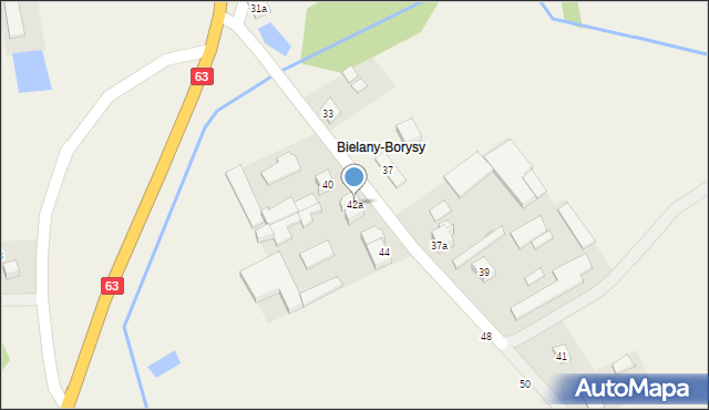 Bielany-Żyłaki, Siedlecka, 42a, mapa Bielany-Żyłaki