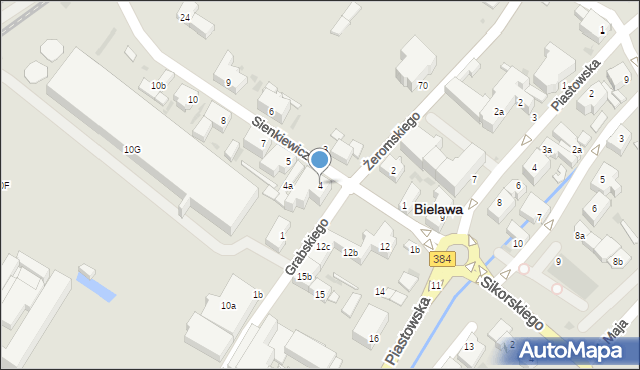 Bielawa, Sienkiewicza Henryka, 4, mapa Bielawa