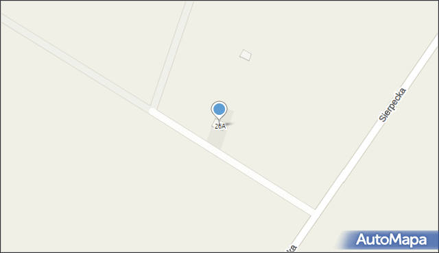 Bielsk, Sierpecka, 26A, mapa Bielsk