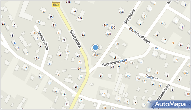 Bielsk, Sierpecka, 30a, mapa Bielsk