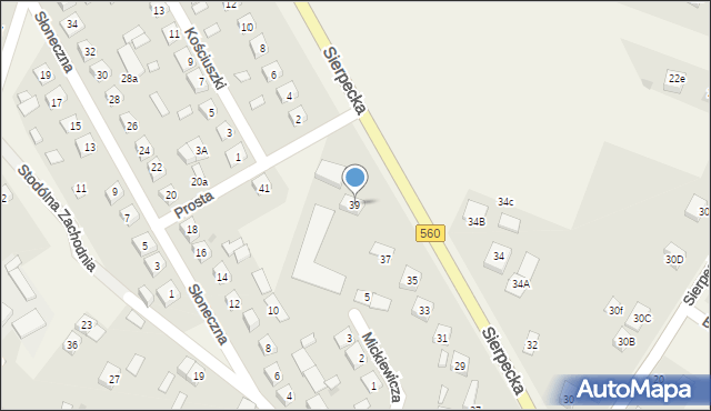 Bielsk, Sierpecka, 39, mapa Bielsk