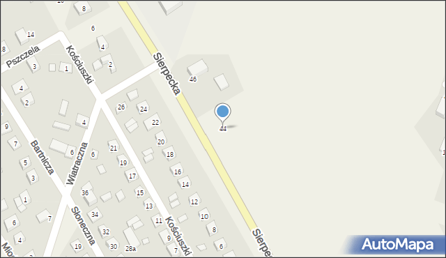 Bielsk, Sierpecka, 44, mapa Bielsk