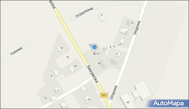 Bielsk, Sierpecka, 50, mapa Bielsk