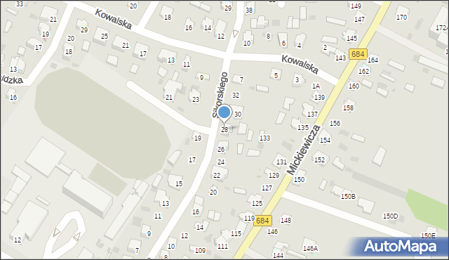 Bielsk Podlaski, Sikorskiego Władysława, gen., 28, mapa Bielsk Podlaski