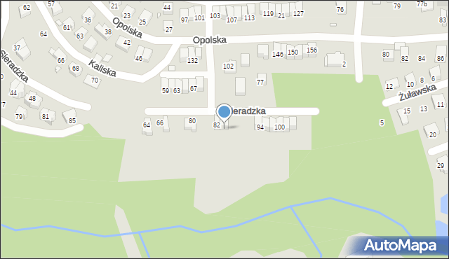 Bielsko-Biała, Sieradzka, 84, mapa Bielsko-Białej