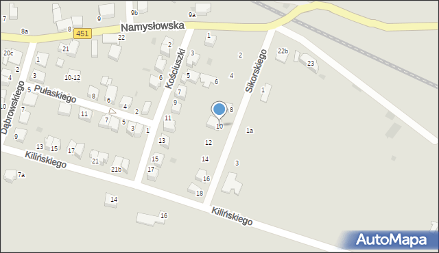 Bierutów, Sikorskiego Władysława, gen., 10, mapa Bierutów