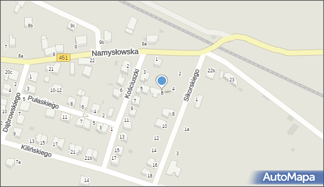 Bierutów, Sikorskiego Władysława, gen., 6, mapa Bierutów