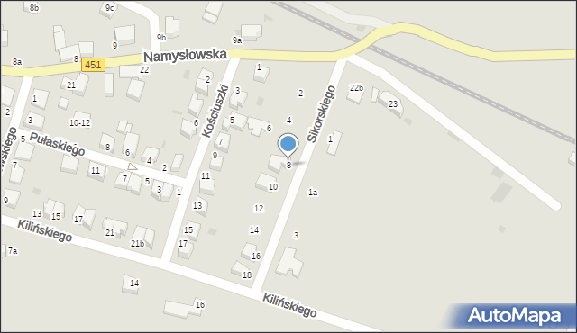 Bierutów, Sikorskiego Władysława, gen., 8, mapa Bierutów