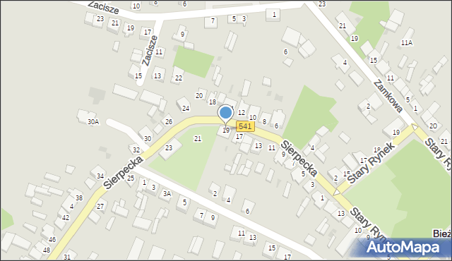 Bieżuń, Sierpecka, 19, mapa Bieżuń